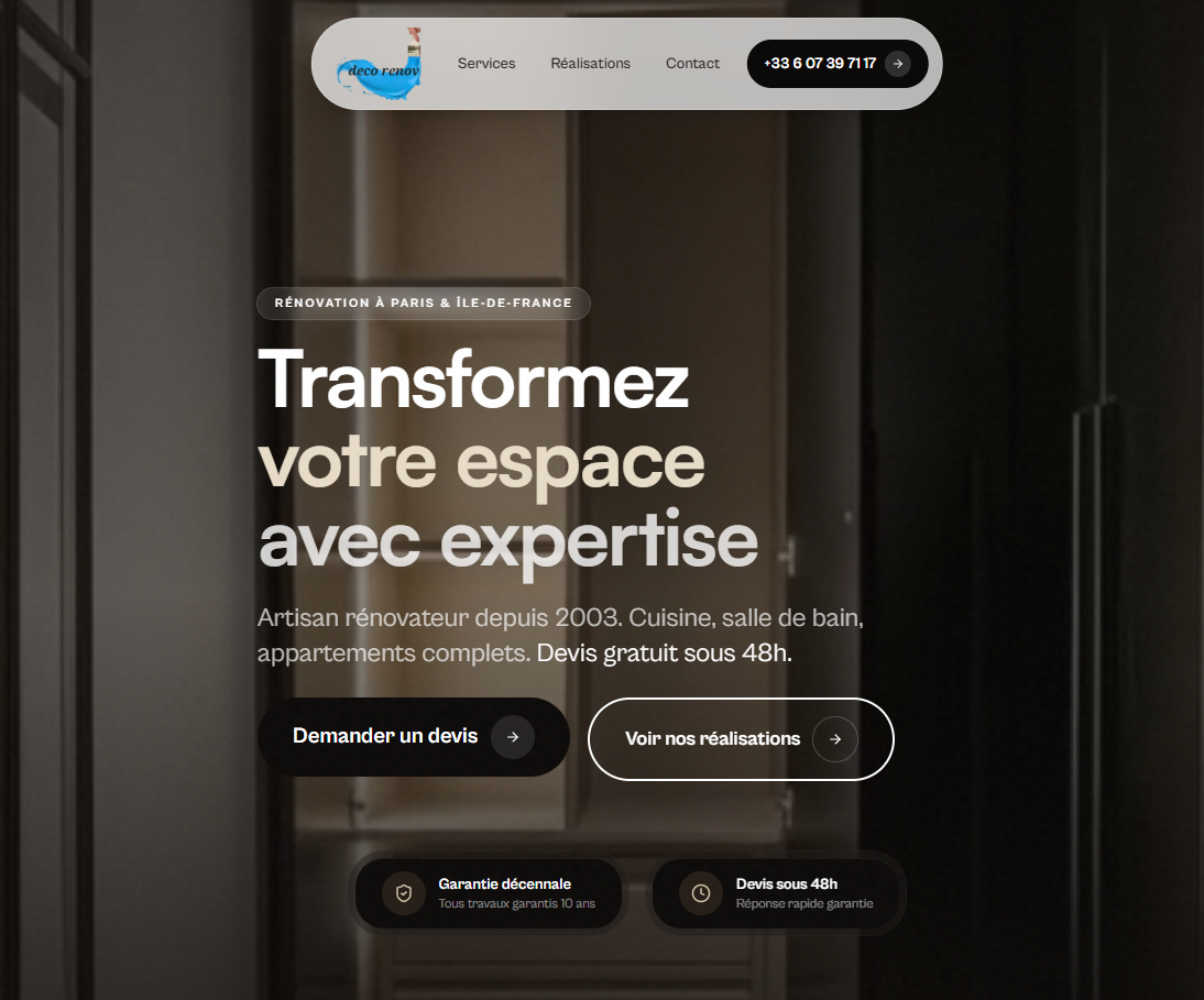 Deco Renov website