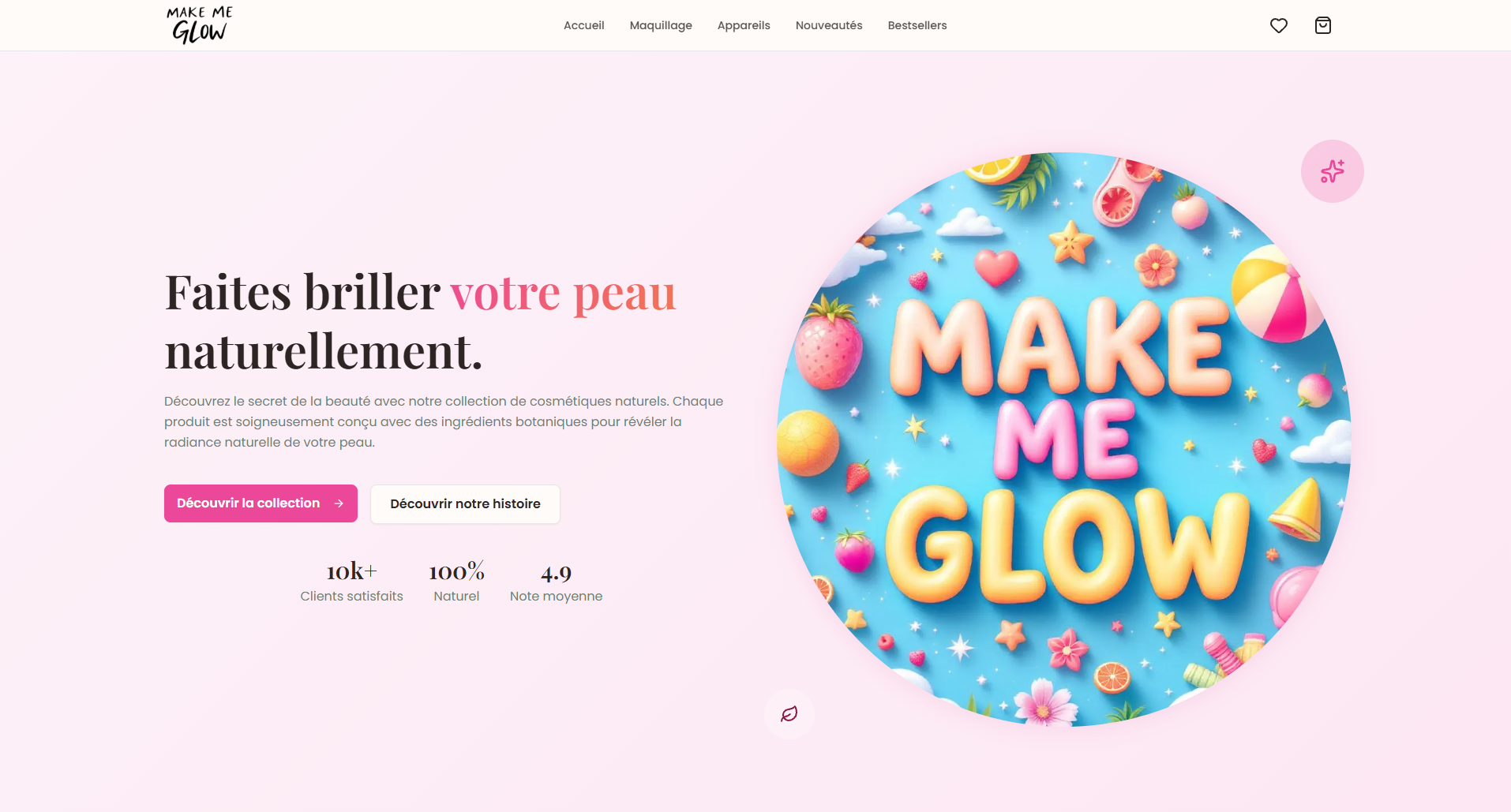 Make Me Glow website