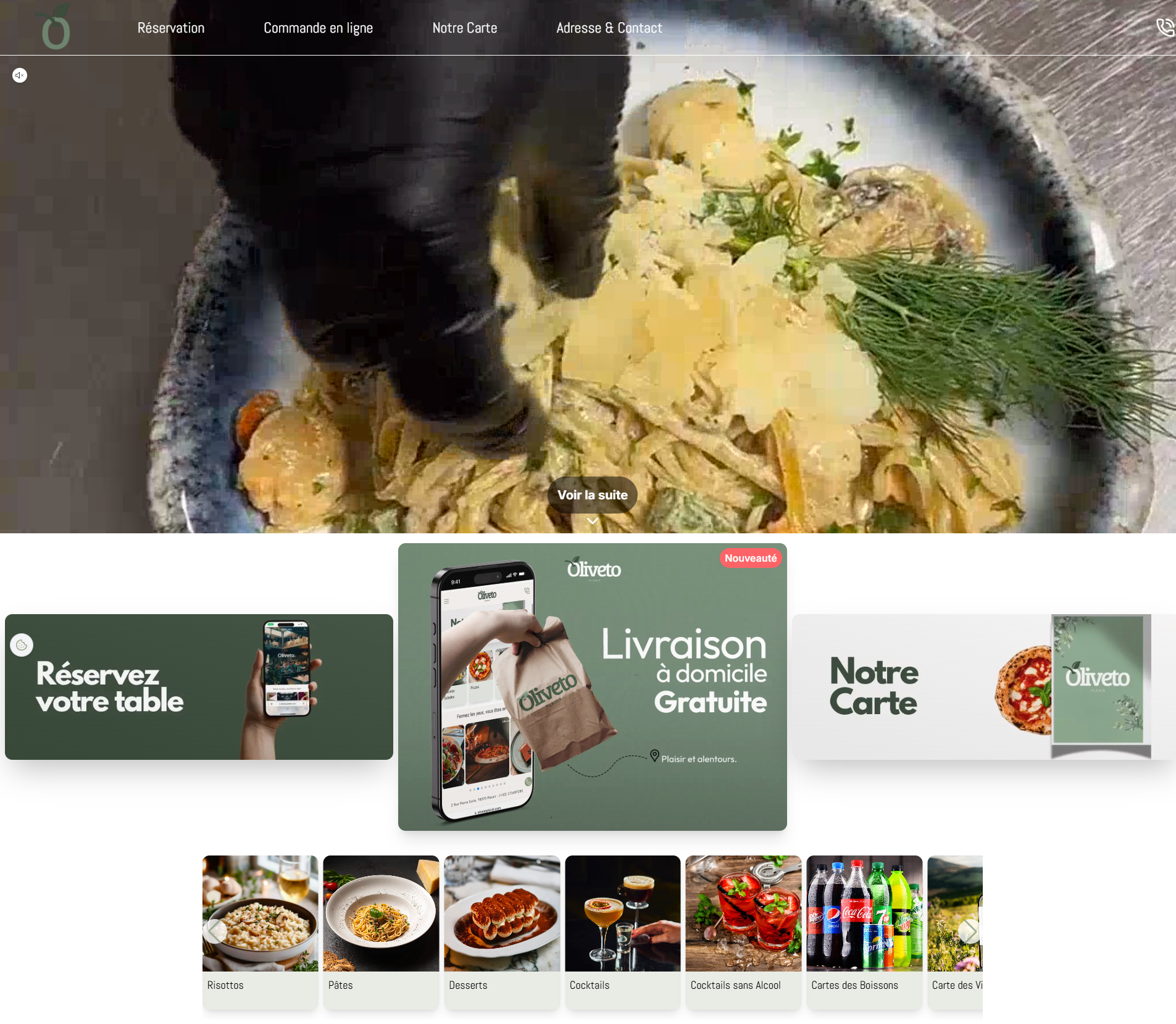 Oliveto Plaisir website